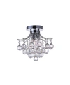 Cwi Lighting Princess 3 Light Flush Mount In Chrome