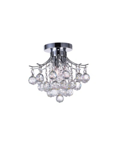 Cwi Lighting Princess 3 Light Flush Mount In Chrome