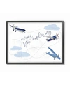 STUPELL INDUSTRIES NEVER STOP EXPLORING AIRPLANES FRAMED GICLEE ART, 16" X 20"