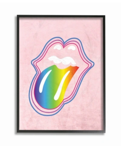 Stupell Industries Rainbow Mouth Framed Giclee Art, 16" X 20" In Multi