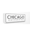 STUPELL INDUSTRIES PLATE CITY COORDINATES CHICAGO CANVAS WALL ART, 10" X 24"
