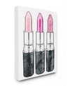 Stupell Industries Three Pink Lipsticks Canvas Wall Art, 16" X 20" In Multi