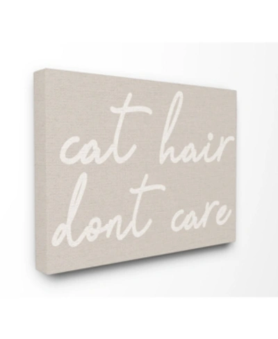 Stupell Industries Cat Hair Don't Care Canvas Wall Art, 16" X 20" In Multi