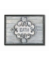 Stupell Industries Home Decor Collection Bath Gray Bead Board With Scroll Plaque Bathroom Framed Giclee Art, 11" X 14" In Multi