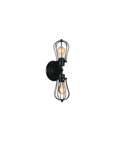 Cwi Lighting Tomaso 2 Light Wall Sconce In Black