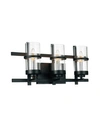 Cwi Lighting Sierra 3 Light Wall Sconce In Black