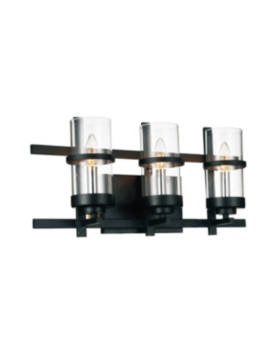 Cwi Lighting Sierra 3 Light Wall Sconce In Black