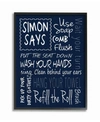Stupell Industries Home Decor Simon Says Bath Rules Chalkboard Bathroom Framed Giclee Art, 11" X 14" In Multi