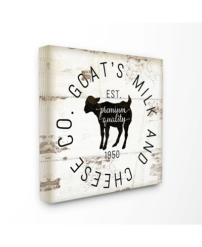 Stupell Industries Goat Milk And Cheese Co Vintage-inspired Sign Cavnas Wall Art, 17" X 17" In Multi