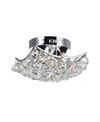 Cwi Lighting Queen 4 Light Flush Mount In Chrome