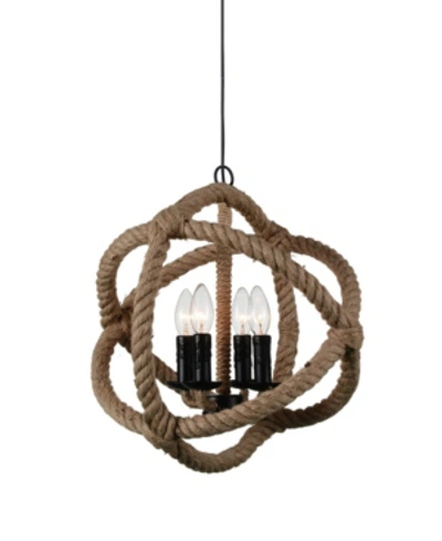 Cwi Lighting Padma 4 Light Chandelier In Black