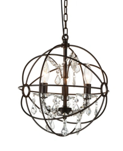 Cwi Lighting Campechia 3 Light Mini Pendant In Brown