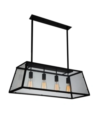 Cwi Lighting Alyson 4 Light Chandelier In Black