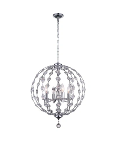 Cwi Lighting Esia 4 Light Chandelier In Chrome