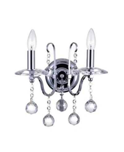 Cwi Lighting Valentina 2 Light Wall Sconce In Chrome
