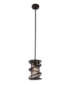 Cwi Lighting Darya 1 Light Mini Pendant In Brown