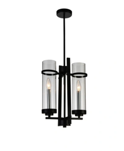 Cwi Lighting Sierra 2 Light Mini Pendant In Black