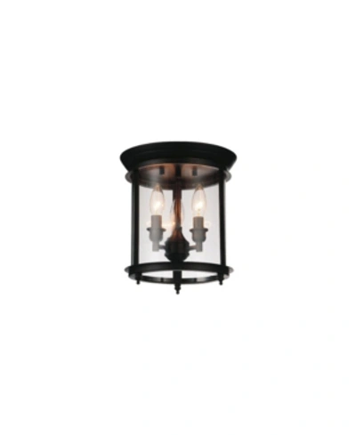 Cwi Lighting Desire 3 Light Flush Mount In Bronze