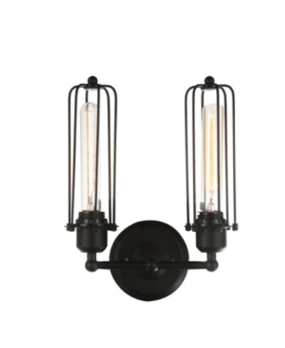 Cwi Lighting Benji 2 Light Wall Sconce In Black