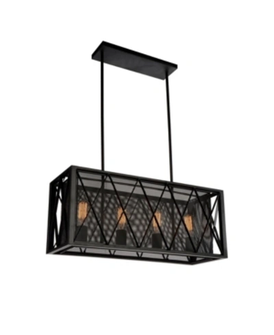 Cwi Lighting Tapedia 4 Light Chandelier In Black