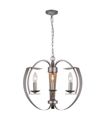 Cwi Lighting Verbena 3 Light Chandelier In Pewter