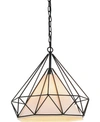 Cwi Lighting Diamond 1 Light Chandelier In Black