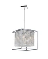 Cwi Lighting Cube 5 Light Mini Pendant In Chrome