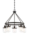 Designer's Fountain Designers Fountain Jaxon 5 Light Chandelier In Bronze