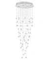 Cwi Lighting Rain Drop 9 Light Flush Mount In Chrome