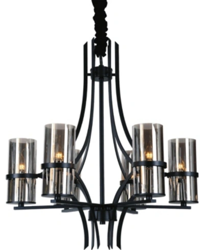 Cwi Lighting Vanna 6 Light Chandelier In Black