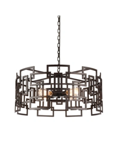 Cwi Lighting Litani 4 Light Chandelier In Brown