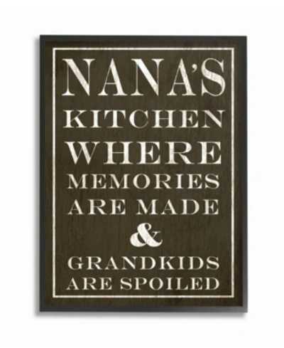 Stupell Industries Nanas Kitchen And Spoiled Grandkids Dark Framed Giclee Art, 16" X 20" In Multi