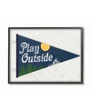STUPELL INDUSTRIES PLAY OUTSIDE NATURE PENNANT BLUE FRAMED GICLEE ART, 16" X 20"