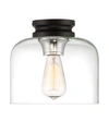 Designer's Fountain Designers Fountain Ezra 1 Light Flush Mount In Black