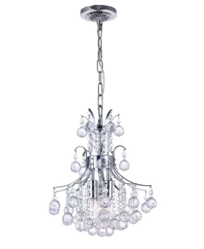 Cwi Lighting Princess 3 Light Mini Pendant In Chrome