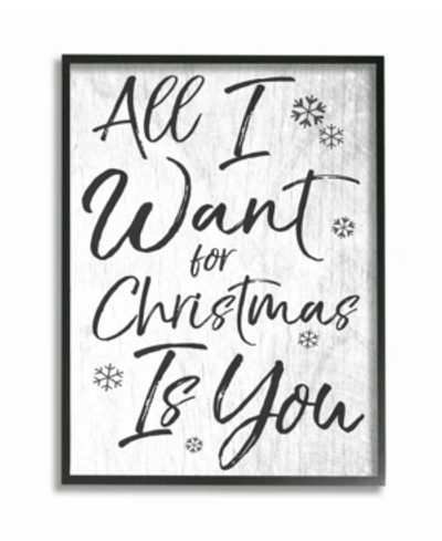 Stupell Industries All I Want For Christmas Is You Framed Giclee Art, 16" X 20" In Multi