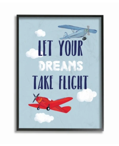 Stupell Industries Let Your Dreams Take Flight Airplanes Framed Giclee Art, 16" X 20" In Multi