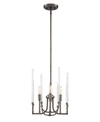 Designer's Fountain Designers Fountain Laretto 4 Light Chandelier In Bronze