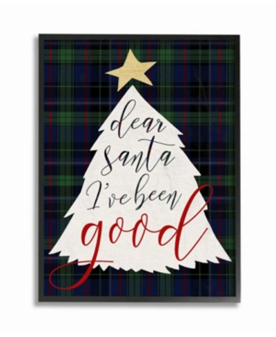 Stupell Industries Dear Santa Christmas Tree Framed Giclee Art, 11" X 14" In Multi