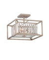 Designer's Fountain Designers Fountain Linares Semi-flush In Platinum