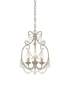 Designer's Fountain Designers Fountain Dahlia 3 Light Mini Chandelier In Platinum