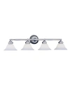 Designer's Fountain Designers Fountain Opal Essence 4 Light Bath Bar In Chrome