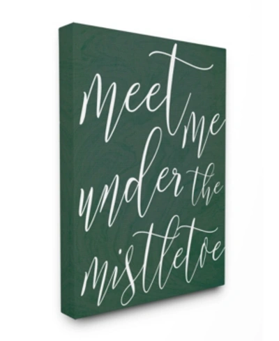 Stupell Industries Meet Me Under The Mistletoe Christmas Cavnas Wall Art, 16" X 20" In Multi