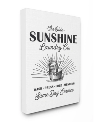 Stupell Industries Olde Sunshine Laundry Co Vintage-inspired Sign Canvas Wall Art, 16" X 20" In Multi