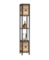 Artiva Usa Infinity 64" Heart Shelf Floor Lamp In Coffee Bea