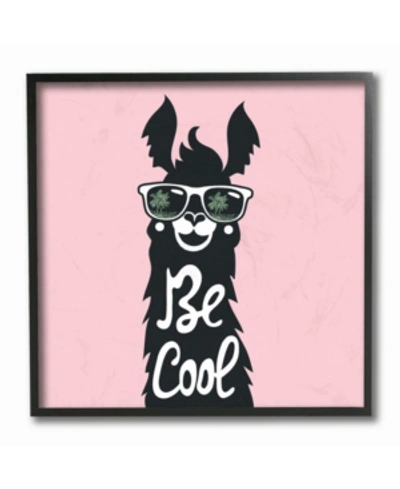 Stupell Industries Be Cool Llama With Sunglasses Framed Giclee Art, 12" X 12" In Multi