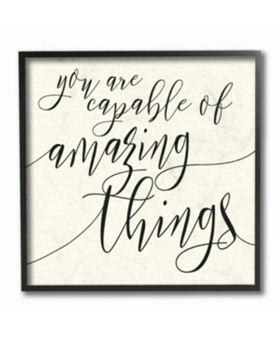 Stupell Industries Capable Of Amazing Things Framed Giclee Art, 12" X 12" In Multi