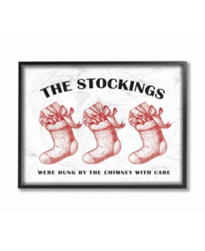 Stupell Industries Christmas The Stockings Vintage-inspired Icons Framed Giclee Art, 11" X 14" In Multi