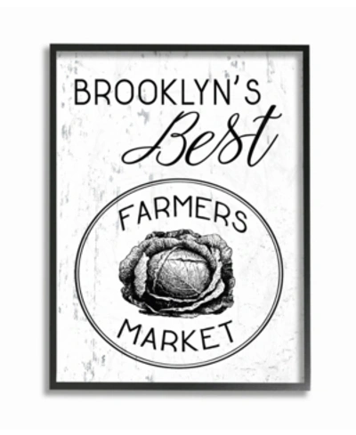 Stupell Industries Brooklyns Best Farmers Market Framed Giclee Art, 11" X 14" In Multi