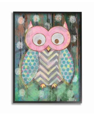 Stupell Industries The Kids Room Distressed Woodland Owl Framed Giclee Art, 11" X 14" In Multi